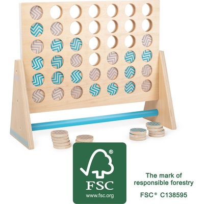 Small Foot Drevená hra Štyri v rovine XXL