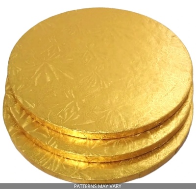 Veiras Подложка за Торта, Луксозна Подложка, Височина 12 мм, Златисто, 5 Броя