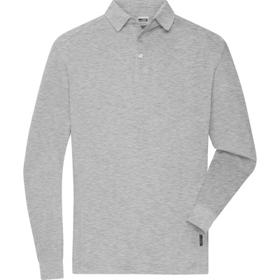James & Nicholson JN 1842 pánska pracovná polokošeľa s dlhým rukávom sivá heather