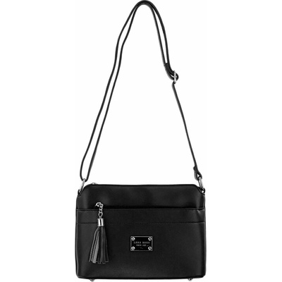 WENDY dámska crossbody koženková kabelka Čierna