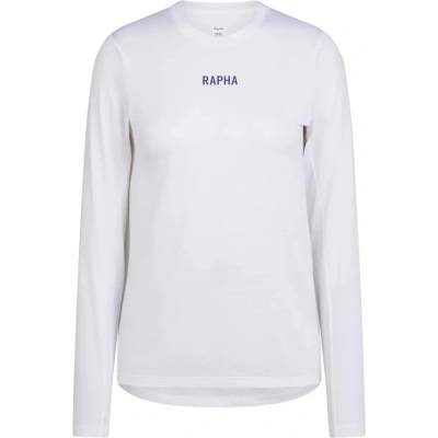 Rapha Women's Long Sleeve Trail Technical T-Shirt White/Fossil Blue