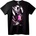 NOONEBRAND Тениска Самурай Маска и Розови Цветя - XS, Black