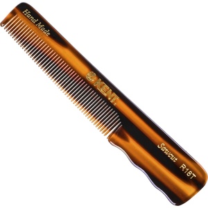 Kent Handmade Pocket Comb with Thumb Grip Fine Hair 138 mm