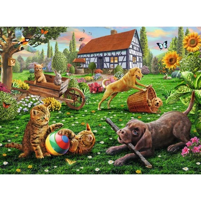Ravensburger - Puzzle Playing in the Yard XXL - 200 piese
