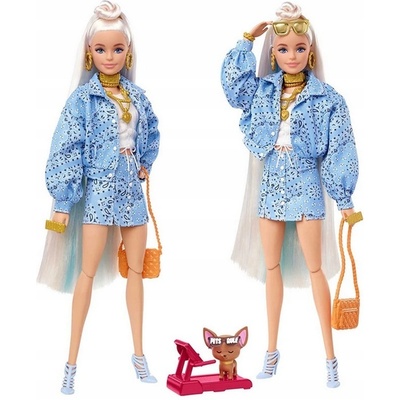 Mattel Barbie Extra s blond vlasy a šátkem HHN08