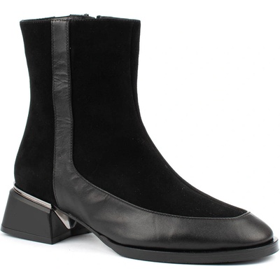 Дамски боти от естествена кожа в черно