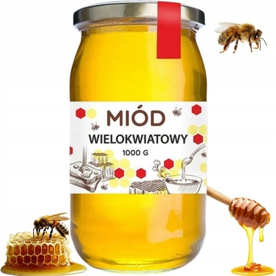 Mazurskie Miody Včelí med květový 1 kg