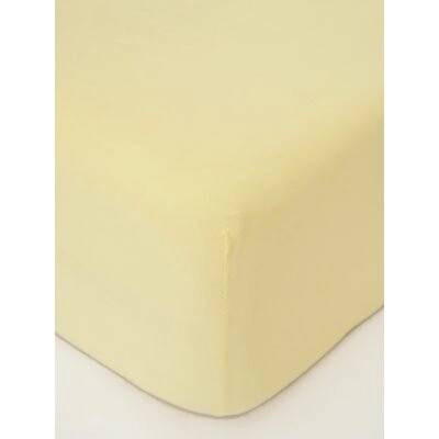 MKLuzkoviny.cz Jersey prostěradlo Classic pastelově žluté 90x200