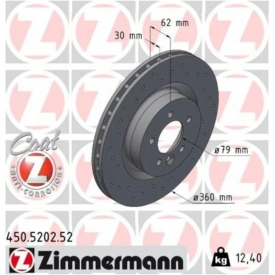 Brzdový kotúč ZIMMERMANN 450.5202.52 (450520252)