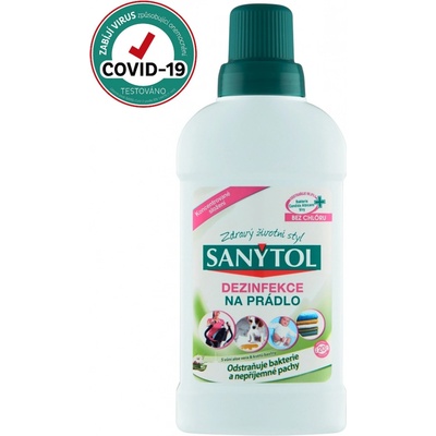 Sanytol Aloe Vera a kvety bavlny dezinfekcia na biele a farebné prádlo a práčky 500 ml