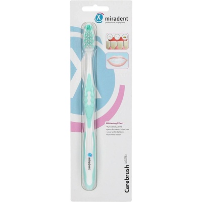 Miradent Четка за зъби с избелващ ефект Carebrush White, зелена
