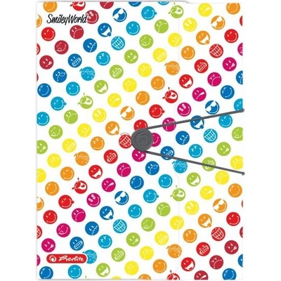 Herlitz Plastový obal s gumičkou Smiley World Rainbow A4 PP