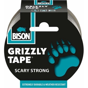 BISON Grizzly tape 10m Stříbrná
