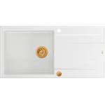 Quadron Вградена композитна мивка Quadron Unique Evan 146 XL бяла - медна 100x50 см (HCQE10050U1_PVDC1_P2O) Мивка за вграждане