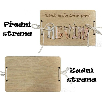 Dřevěná obálka na peníze - Dárek podle tvého přání - Nevím