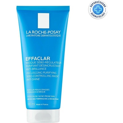 La Roche Posay Effaclar čistící maska pro redukci kožního mazu a minimalizaci pórů Paraben Free 100 ml