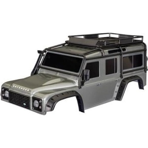 Traxxas каросерия TRX-4 Land Rover Defender сребърна (безскобова)