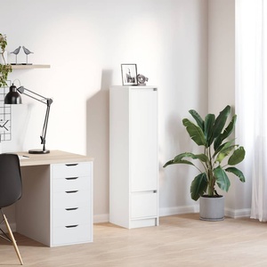 vidaXL Висок шкаф, бял 29, 5x34x119, 5 см, инженерно дърво (861652)