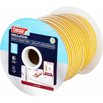 Tesnenie tesamoll® profil D, 3-7 mm, hnedé, L-100 m, na okná a dvere, hnedé