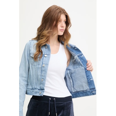 Juicy Couture дънково яке дамско памучно DIAMANTE CROPPE (JCDIJ126957)