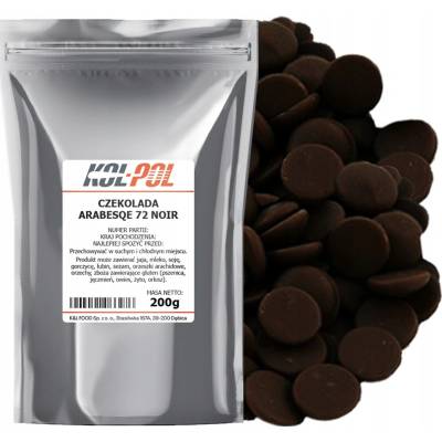Kol-pol Arabesqe Noir hořká čokoláda 72% pecičky 200 g