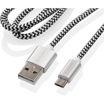 GoGEN MICUSB100MM24T USB / micro USB, opletený, 1m, stříbrný