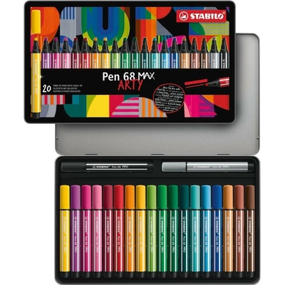 Stabilo Pen 68 Max 20ks Artyv kovové krabičce