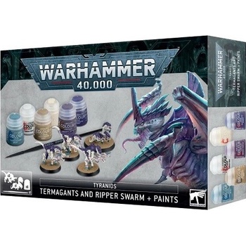 GW Warhammer 40000: Tyranids Termagants and Ripper Swarm + Paints Set