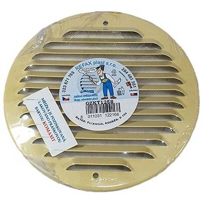 Refax plast s.r.o. Mřížka ventilační kovová pozinkovaná okrová kulatá D150 mm