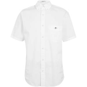 Gant Риза с къс ръкав Gant Men's Classic Poplin Short Sleeve Shirt - White 110