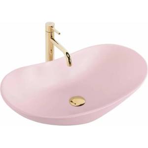 Rea Мивка за плот Rea Royal овална 61.5 см, цвят Powder Pink, матово розово (5906366019913)