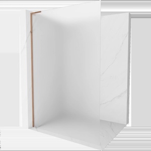 Mexen Kioto L стена за душ Walk-in 70 x 200 cm, скреж, розово злато - 800-070-103-60-30 (800-070-103-60-30)