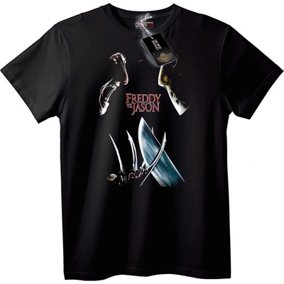 NOONEBRAND Тениска Freddy vs Jason Ужаси - 2XL, White