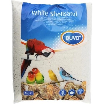 Duvo+ piesok hygienický pro ptáky, bílý+mušle 5 kg