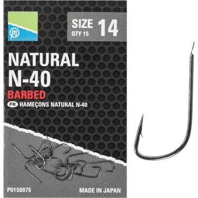 Preston Innovations Natural N-40 Hooks vel.18 15ks