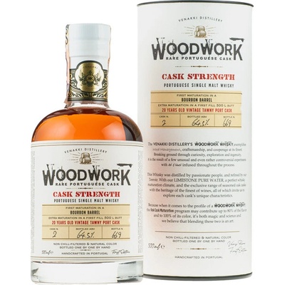 Venakki Distillery Woodwork Single Malt Whisky 20y Vintage Tawny Port Cask Nº 2 64,5% 0,5 l (tuba)