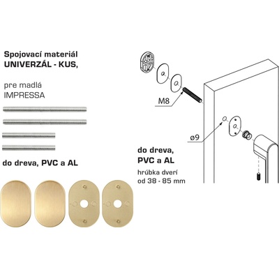 MPK - IMPRESSA Spojovací materiál UNIVERZÁL pre MADLO ks