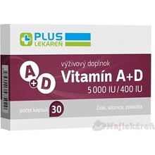 Plus Lékareň Vitamin A+D 5000 IU/400 IU 30 kapsúl