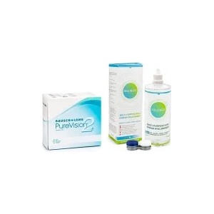Bausch & Lomb PureVision 2 (6 лещи) + Solunate Ⓢ Multi-Purpose 400 ml с кутия