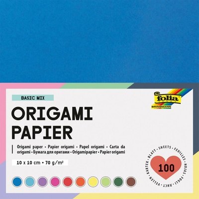 Folia Bringmann Origami papír mix 10 barev 100 listů 10x10 cm