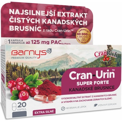 Barny's Cran-Urin Super Forte Kanadské Brusnice 20 kapsúl