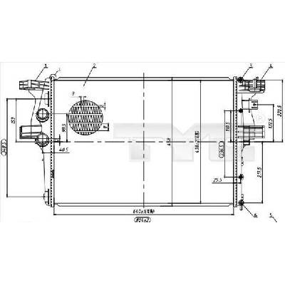 Chladič, chlazení motoru TYC 715-0005 (7150005)