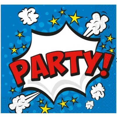 Procos Papírové ubrousky Party Boom 20ks 33x33cm