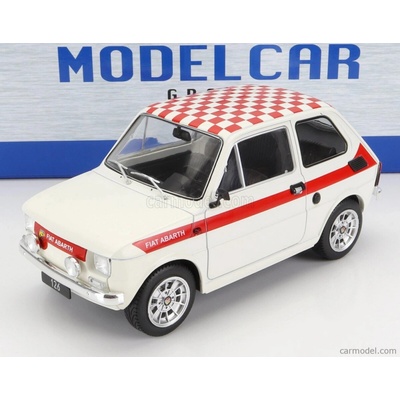 Mcg Fiat 126 Look Abarth 1972 Bílá Červená 1:18
