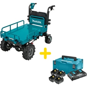 Makita Комплект акумулаторна количка + батерии и зарядно в куфар Makita DCU601Z/ 18+18V/ 4x5Ah (DCU601Z+197626-8)