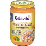 Bebivita Био Пюре Ризото със зеленчуци и дива сьомга 220 гр. - 8+ месеца