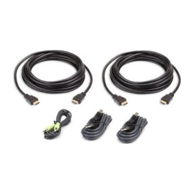 ATEN 2l-7d03uhx5 кабел за клавиатура, видео и мишка (kvm) Черен 3 м