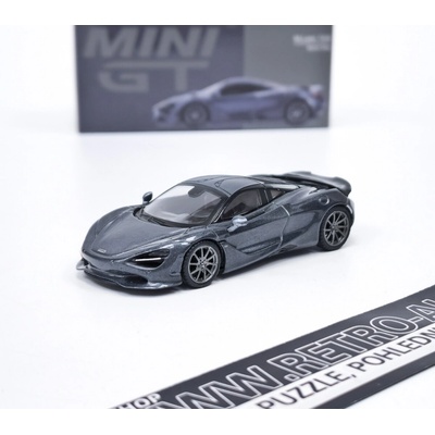 Mini GT McLaren 750S sivá 1:64