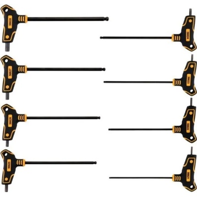 TOYA Комплект Т-образни шестограмни отвертки vorel, сферична глава, sw 2.5 - 10, 8 части (euro 56629)