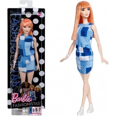 Barbie Modelka 60 světlemodré šaty zrzka